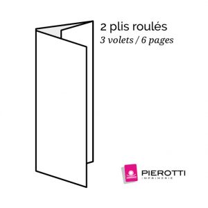 Plis roules a façon 3 volets 6 pages