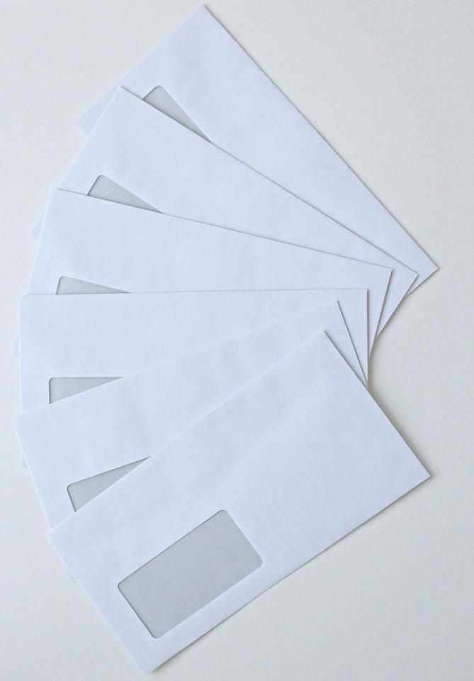 Enveloppes en papier déchiré à la main DL